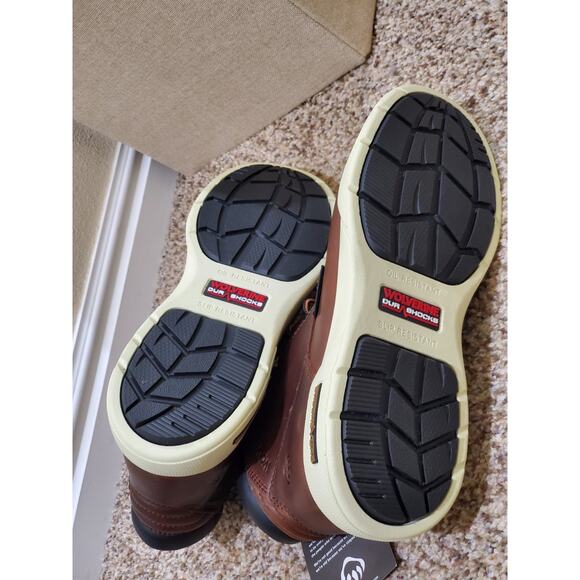 NWT Wolverine Men’s Work Boots Size 9.5M Brown Leather EH ASTM F2413-18 - Picture 7 of 8